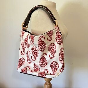 Stephanie Johnson Red and White Hobo Bag